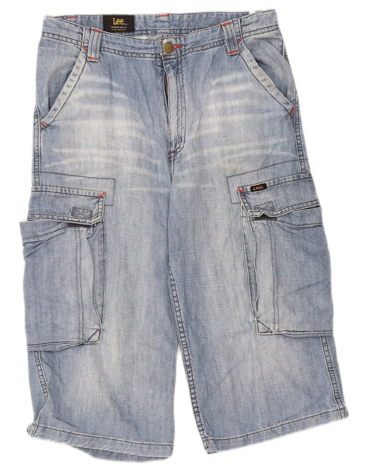 Lee Boys Stanton Cargo Shorts 13-14 anos W30 algodão azul
