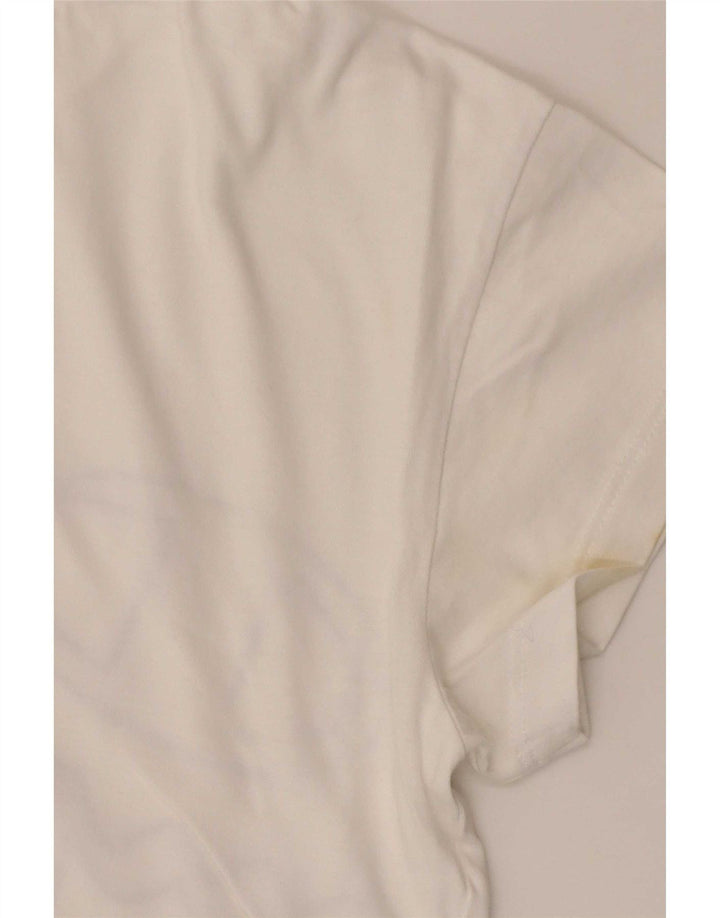 Camiseta feminina estampada Champion UK 10 pequena branca