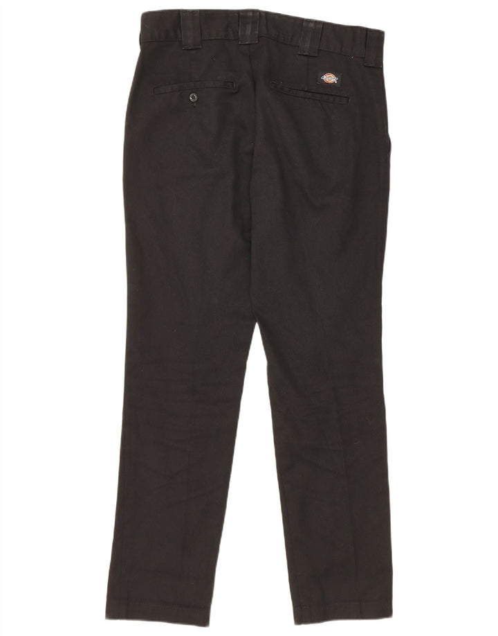 DICKIES Mens Slim Fit Chino Calças W30 L30 Poliéster Preto