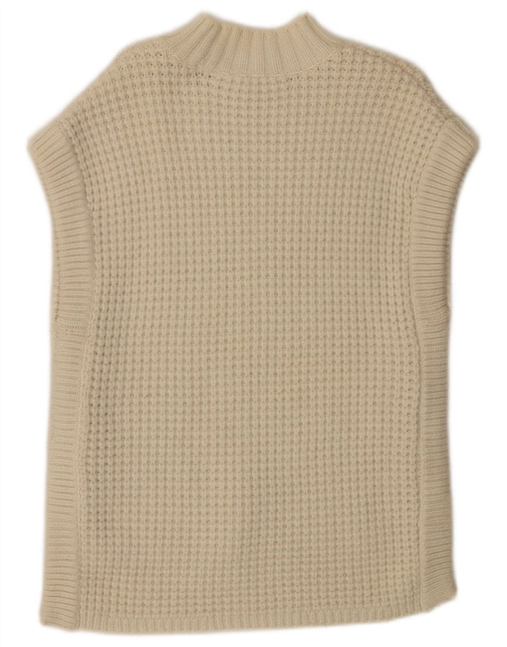 Suéter feminino Ted Baker com palangre e gola tartaruga tamanho 1 XS bege
