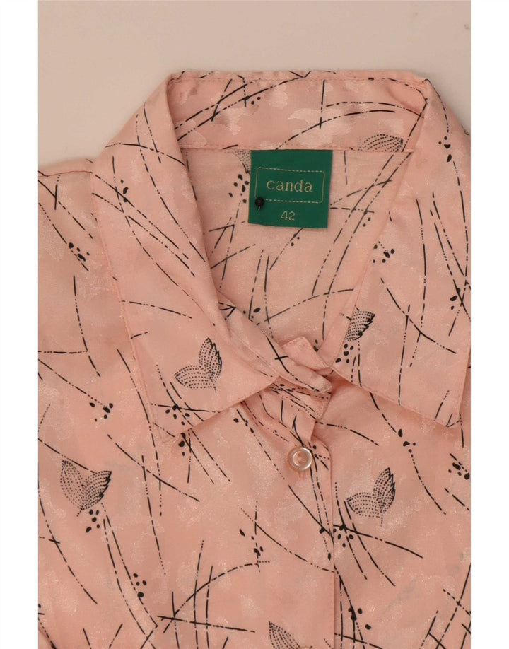 Blusa feminina Canda com estampa abstrata de manga curta UE 42 grande rosa