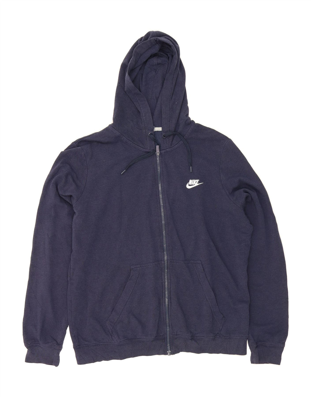 NIKE Womens Zip Hoodie Sweater UK 18 XL Navy Blue Cotton Vintage Nike and Second-Hand Nike from Messina Hembry 