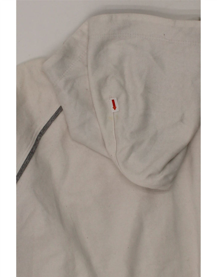 ASICS Boys Zip Hoodie Sweater 13-14 Years Off White Cotton Vintage Asics and Second-Hand Asics from Messina Hembry 