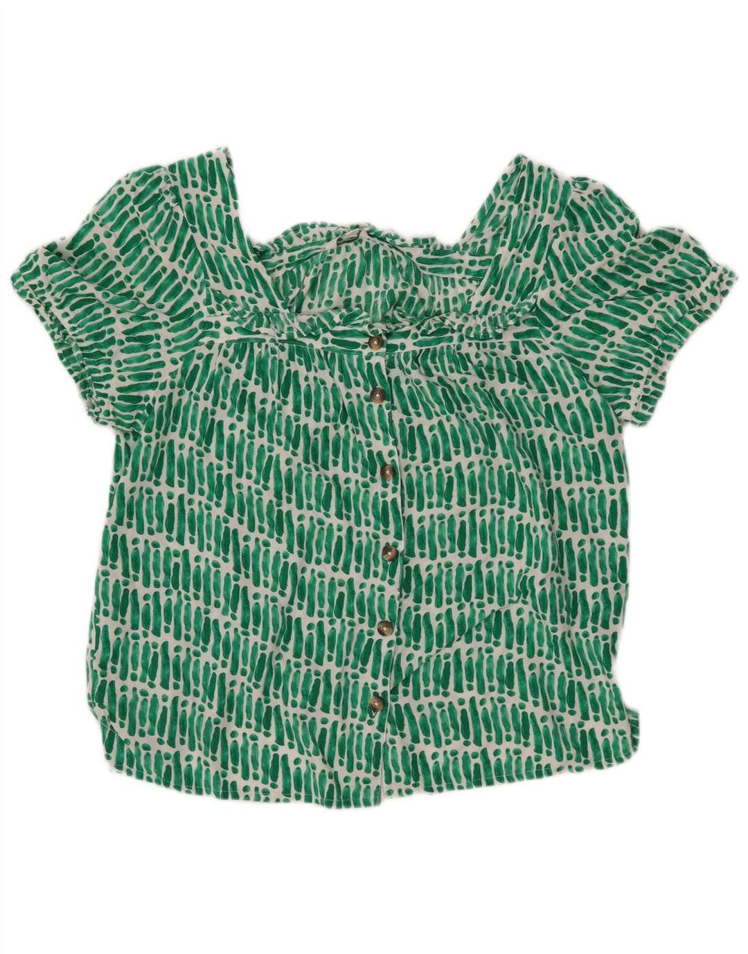 Blusa feminina MONSOON oversized cropped Reino Unido 16 grande listrada verde