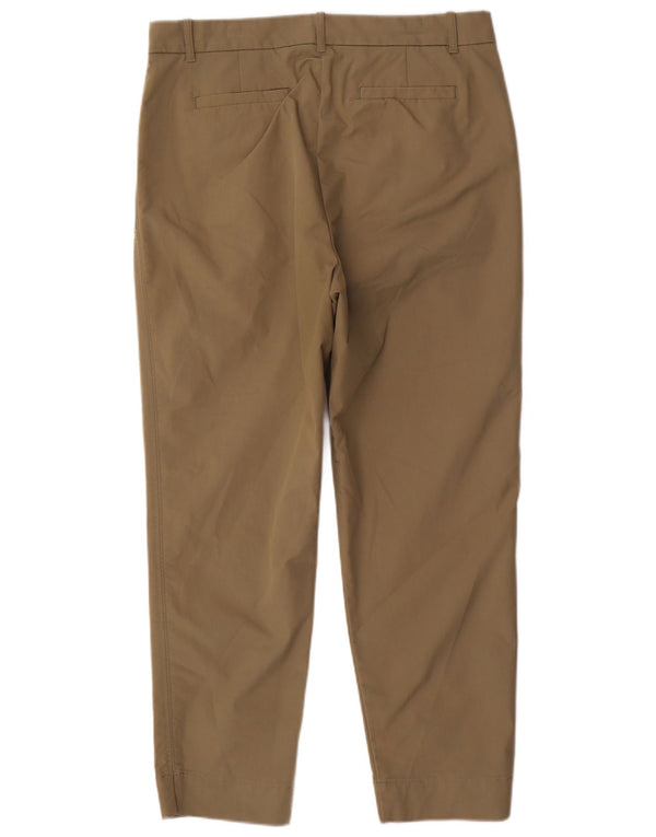 Calça Chino Feminina Marks & Spencer Slim Reino Unido 16 Grande W32 L28 Algodão Cáqui