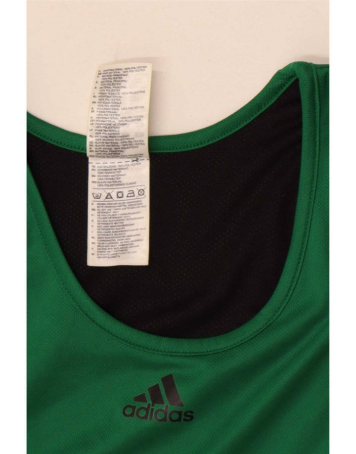Adidas Mens Colete Top Pequeno Poliéster Verde