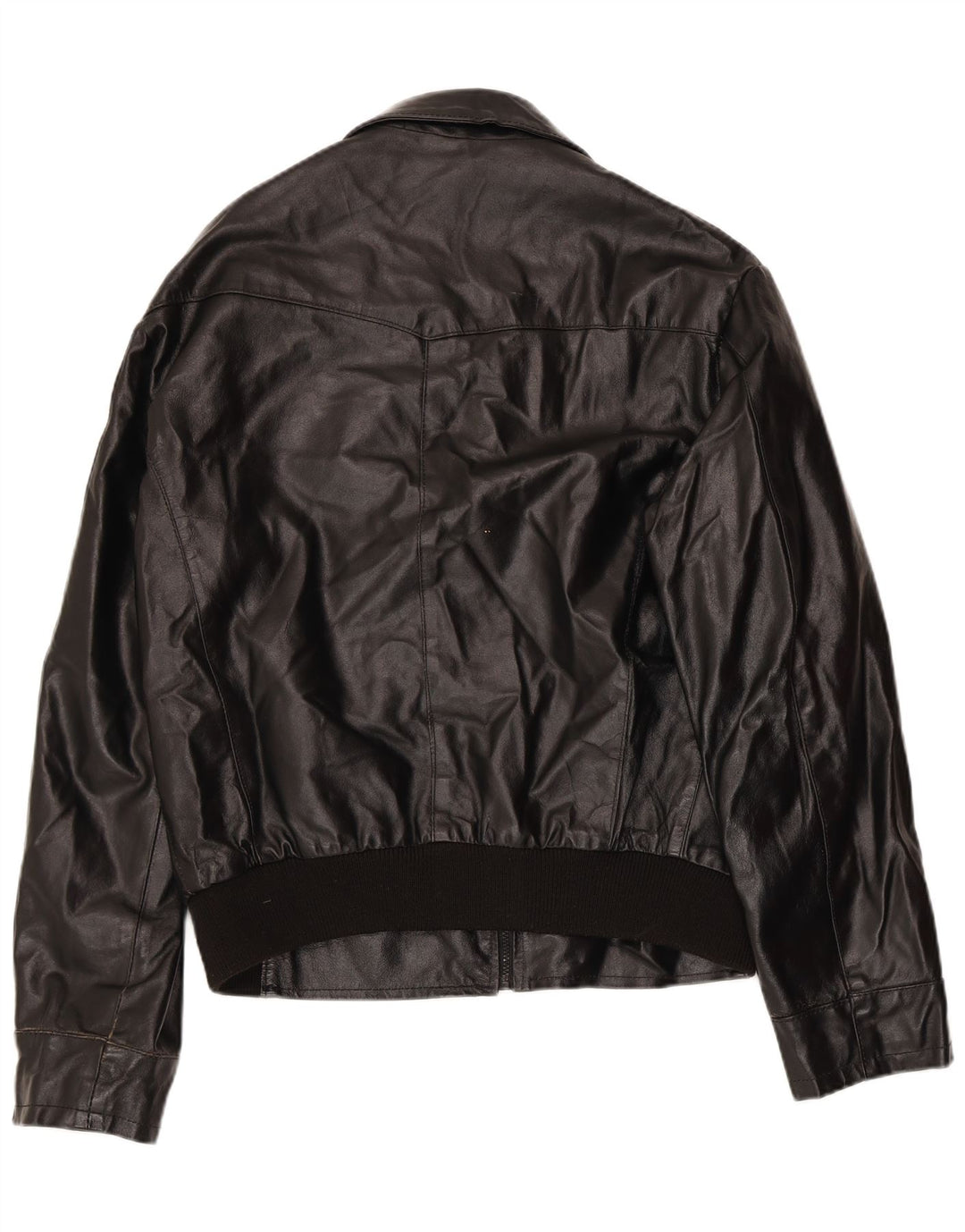 Jaqueta de couro masculina vintage UK 42 XL couro preto