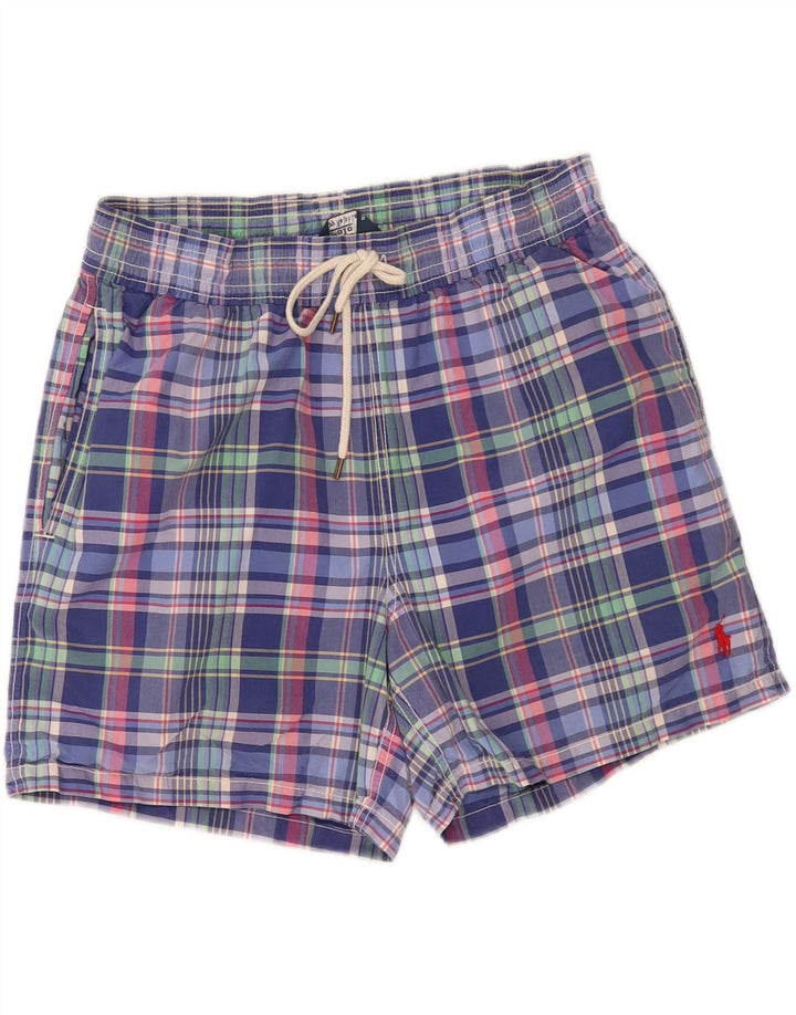 Polo Ralph Lauren Shorts de natação masculino médio algodão xadrez multicolorido