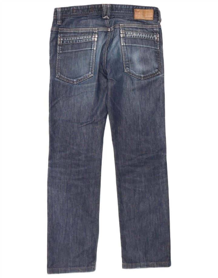 Calça jeans reta feminina Gas W33 L30 algodão azul