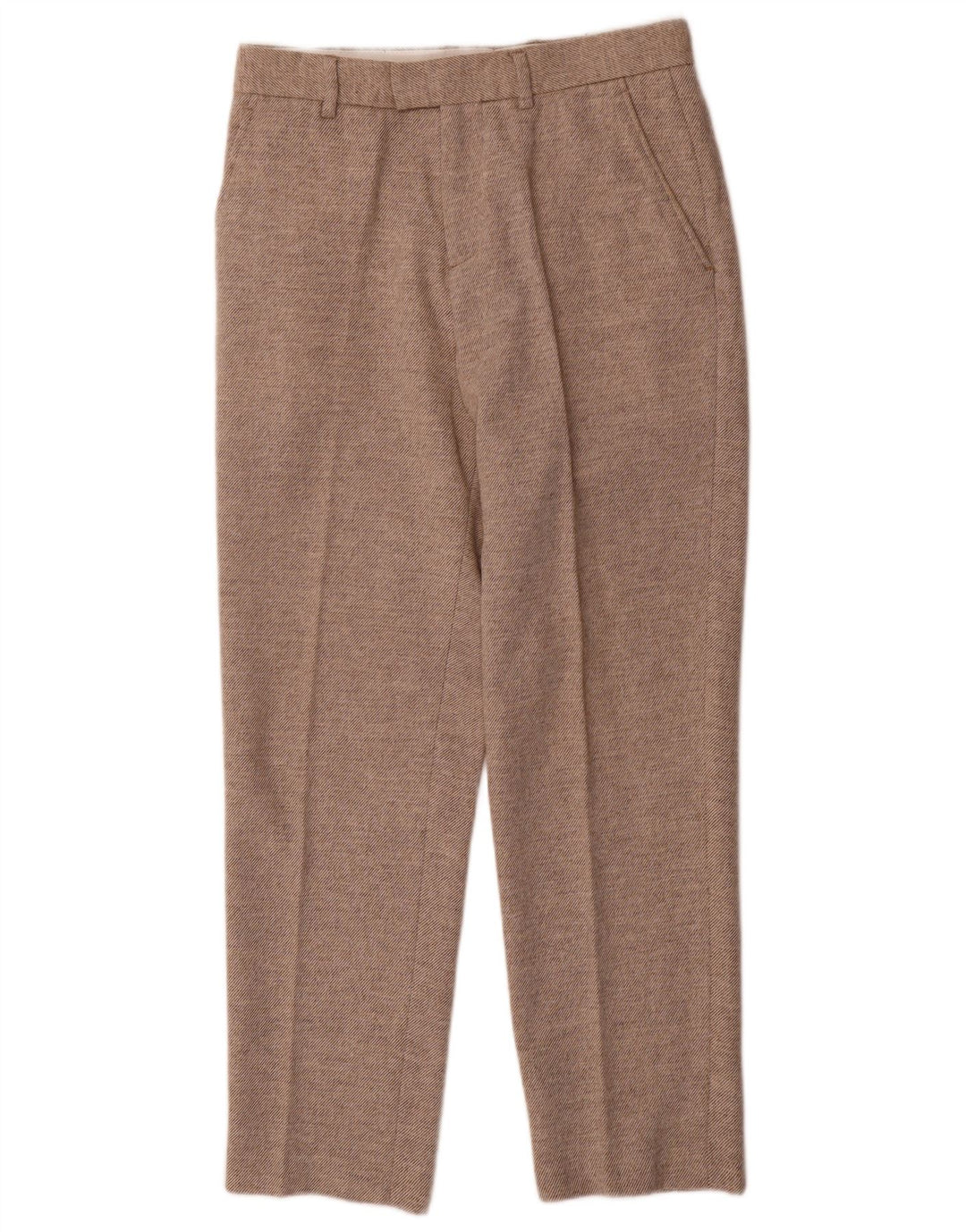 Zara Calça feminina reta de terno pequeno W28 L29 bege