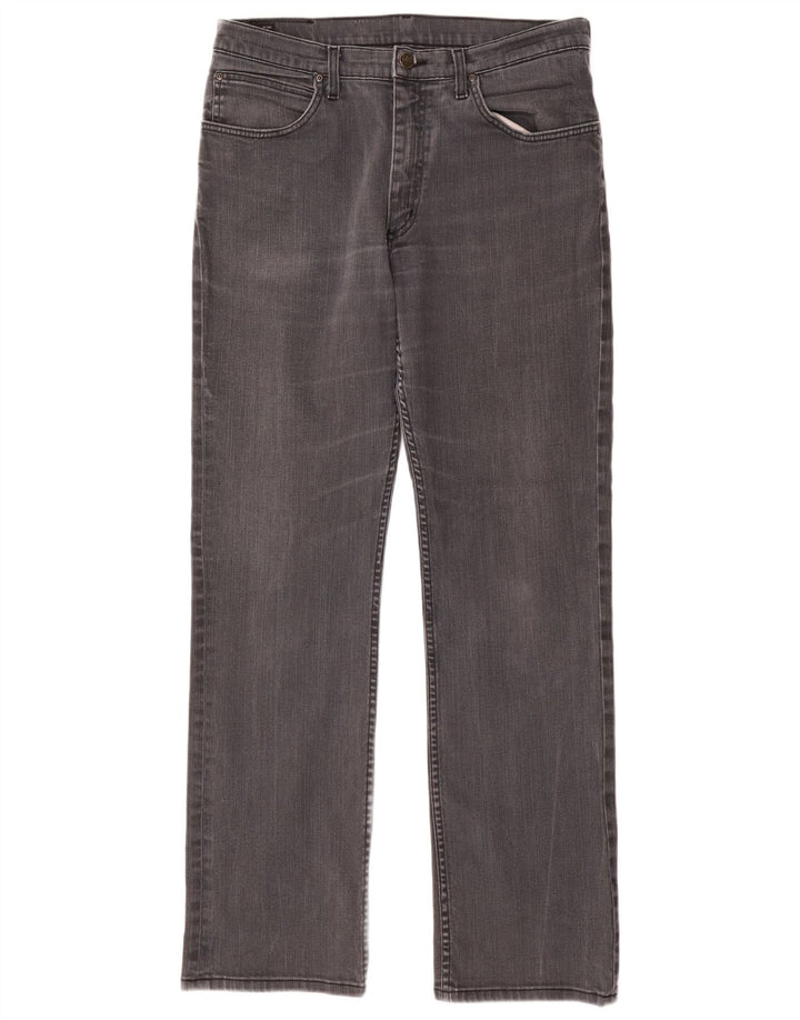 Lee Mens Brooklyn Straight Jeans W34 L34 Cinza Algodão