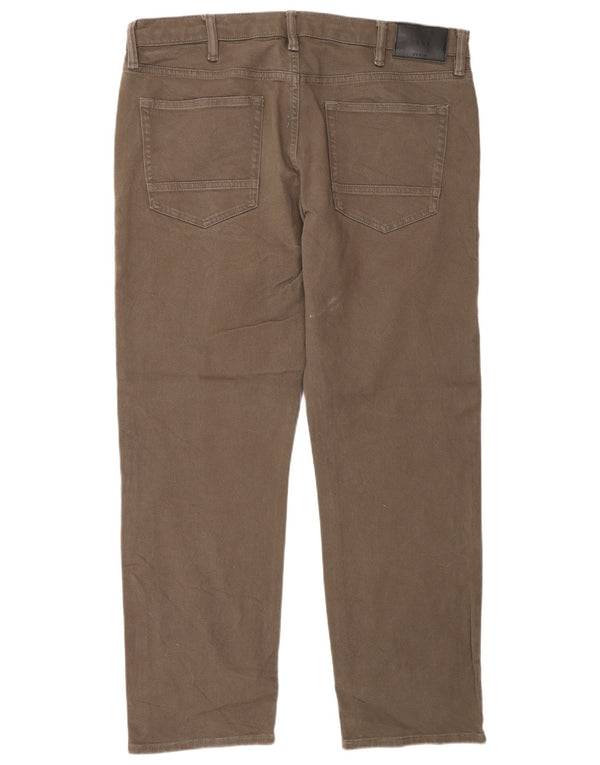 Jeans retos masculinos Marks & Spencer W36 L29 algodão marrom