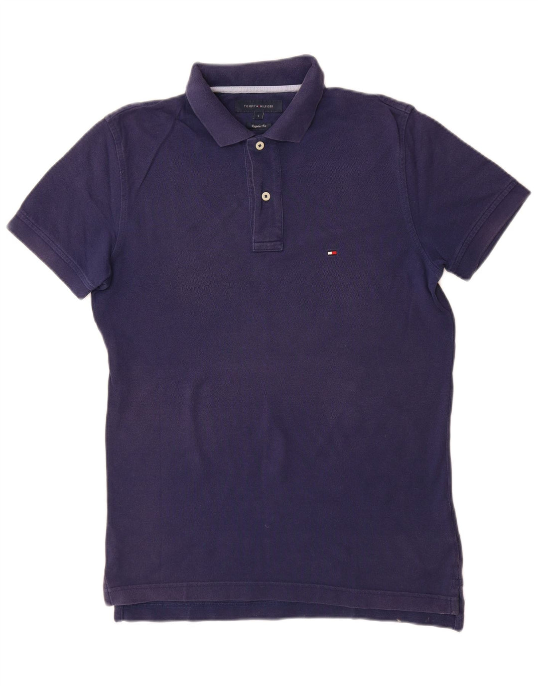 Camisa polo masculina Tommy Hilfiger Regular Fit pequena algodão azul marinho