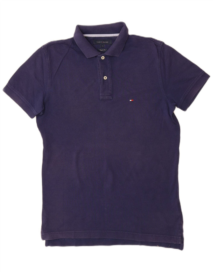 Camisa polo masculina Tommy Hilfiger Regular Fit pequena algodão azul marinho