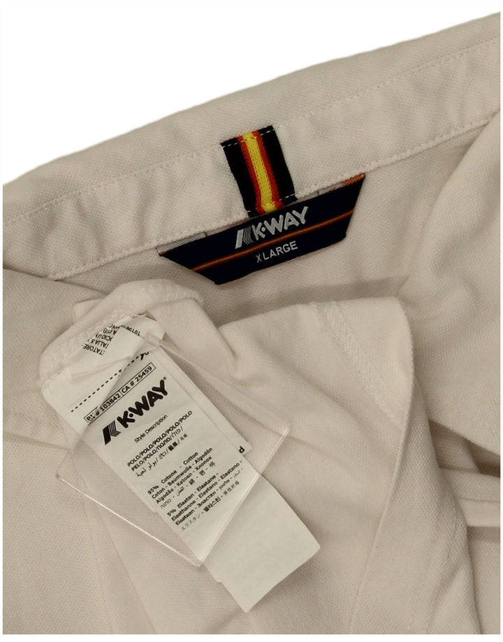 Camisa polo masculina K-WAY XL algodão branco