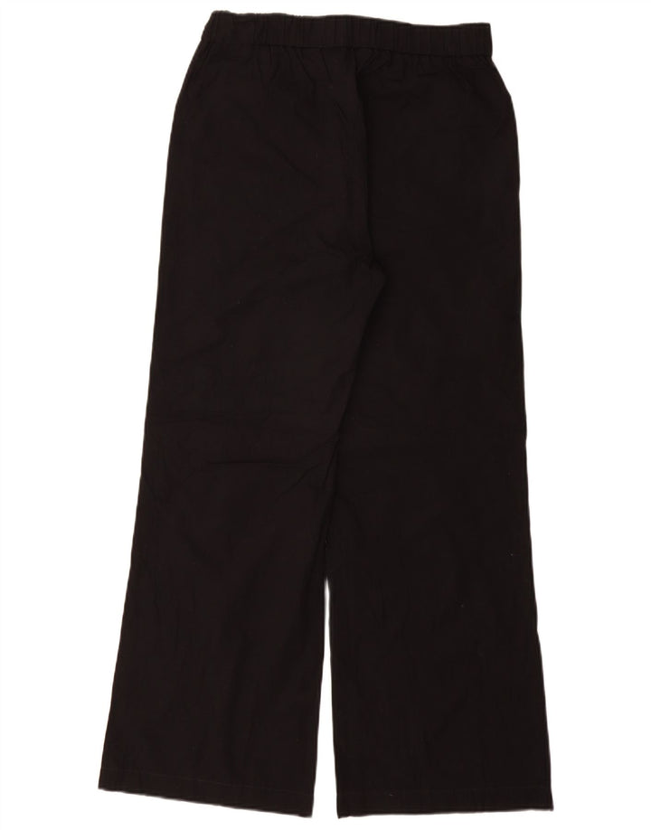 Calça chino feminina BENETTON com perna larga pequena W26 L29 algodão preto