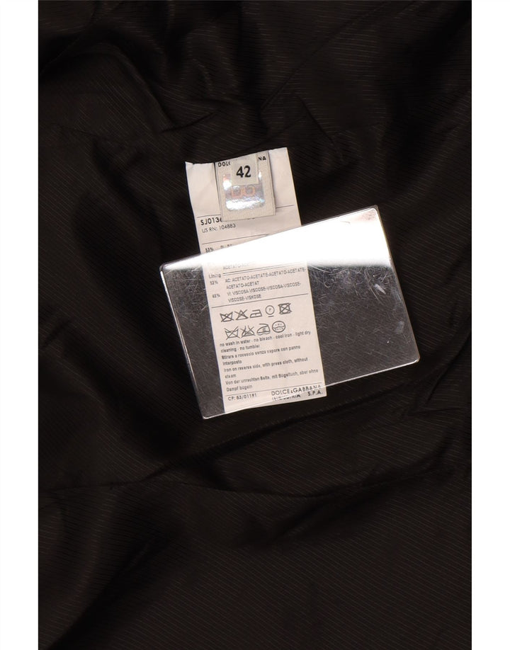 Jaqueta blazer feminina Dolce & Gabbana com 2 botões IT 42 poliéster preto médio