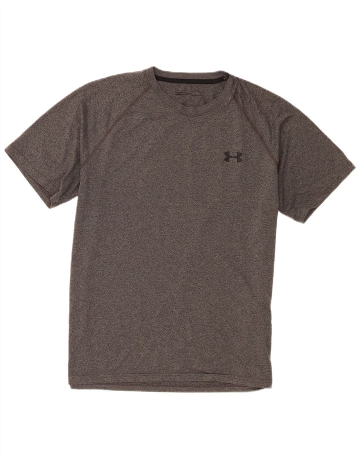 Camiseta masculina Under Armour grande poliéster manchado cinza