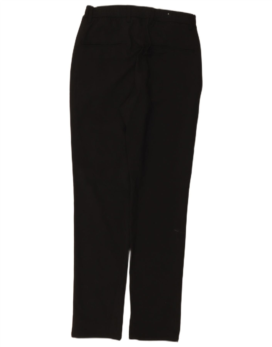 Zara Mens Slim Chino Calças Pequenas W30 L29 Poliéster Preto