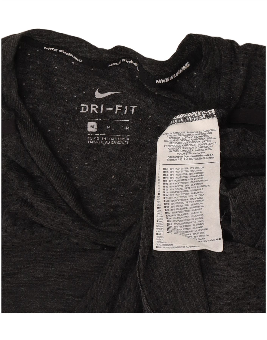 Camiseta Nike Masculina Dri Fit Top Cinza Médio Poliéster
