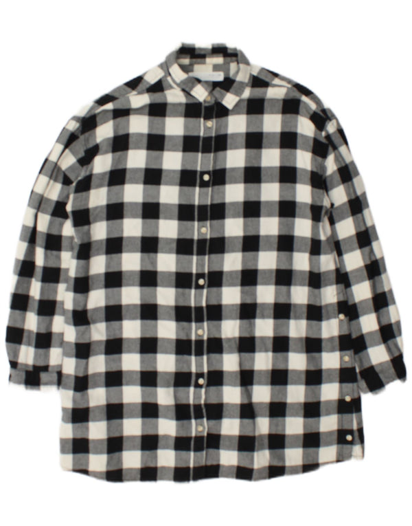 Vestido camisa de flanela Zara para meninas 13-14 anos preto guingão