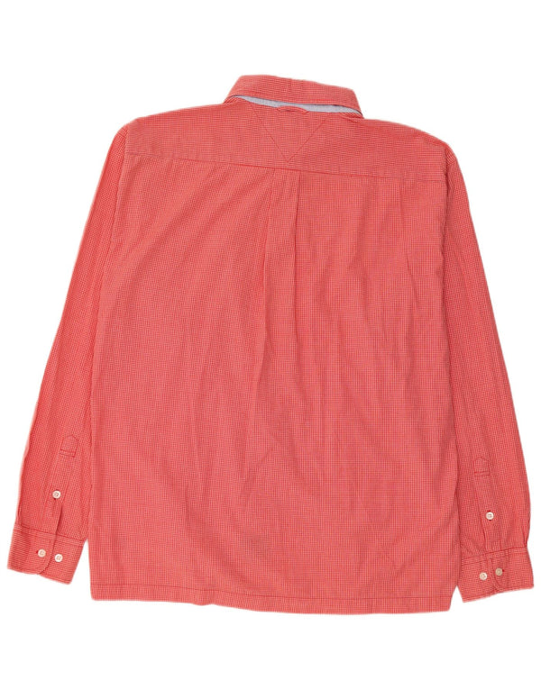 Camisa masculina Tommy Hilfiger XL vermelha algodão guingão