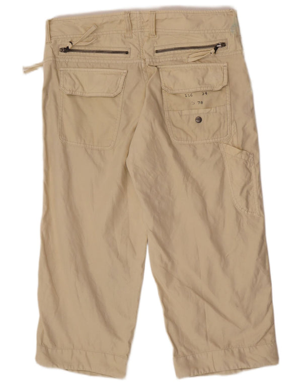 Calça Cargo Capri Feminina Diesel W31 L21 Algodão Bege