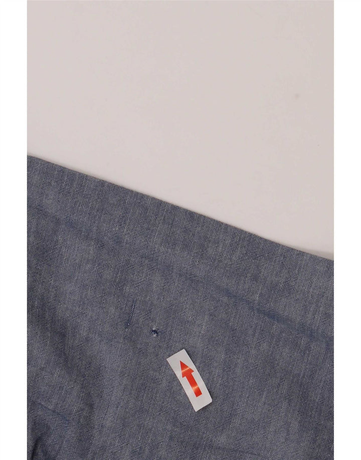 Camisa pulôver masculina Jack & Jones Slim Fit grande algodão manchado azul