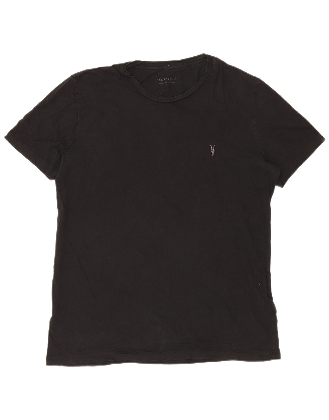 Camiseta masculina All Saints Top grande de algodão preto