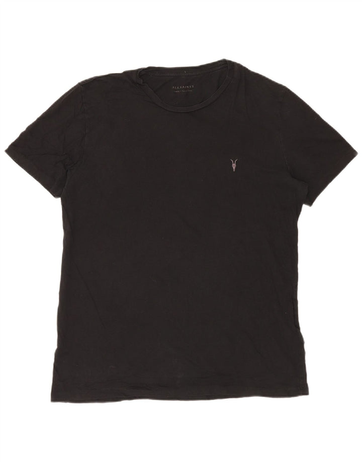 Camiseta masculina All Saints Top grande de algodão preto