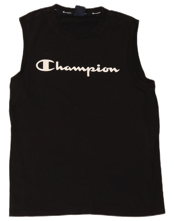 Colete gráfico masculino Champion grande preto