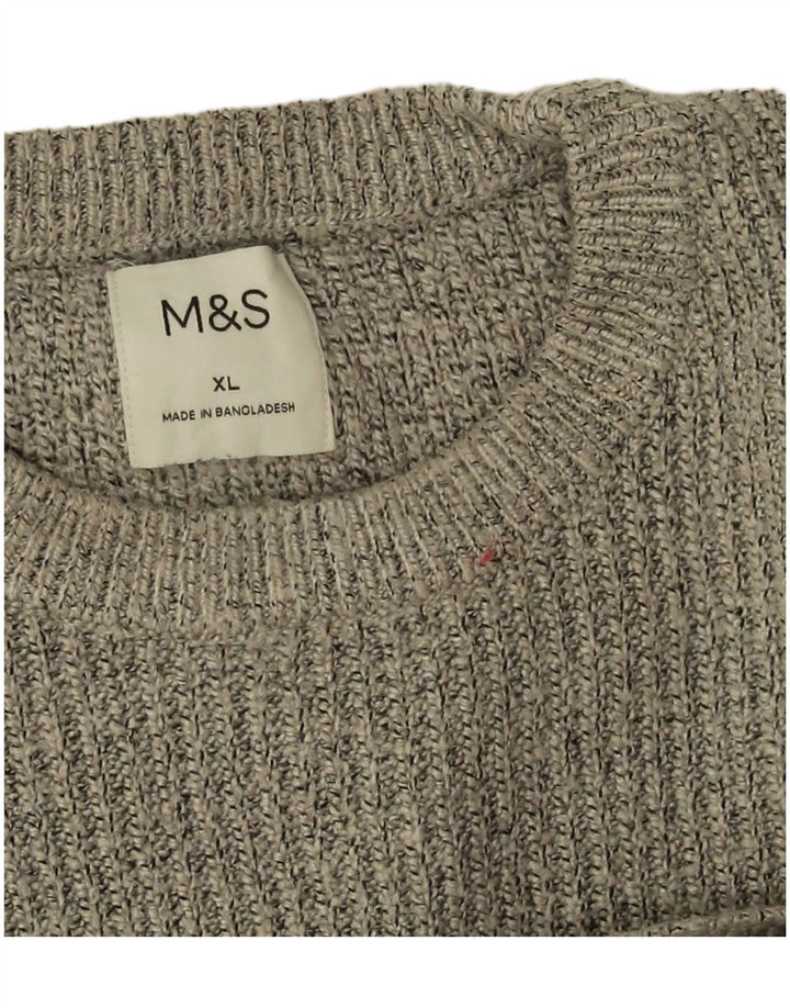 Suéter masculino Marks & Spencer com gola redonda XL poliamida cinza