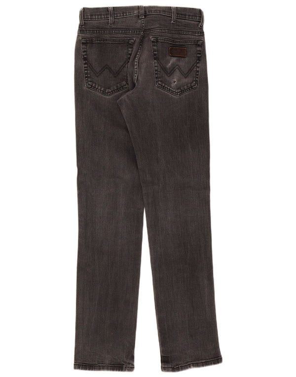 Wrangler Masculino Texas Stretch Straight Jeans W33 L34 Algodão Cinza