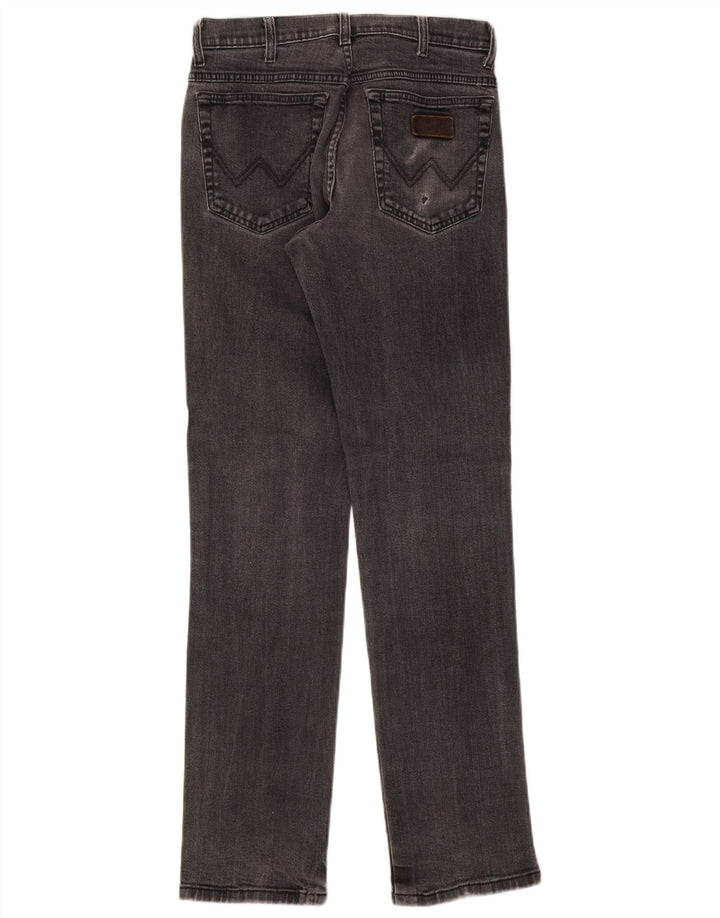 Wrangler Masculino Texas Stretch Straight Jeans W33 L34 Algodão Cinza