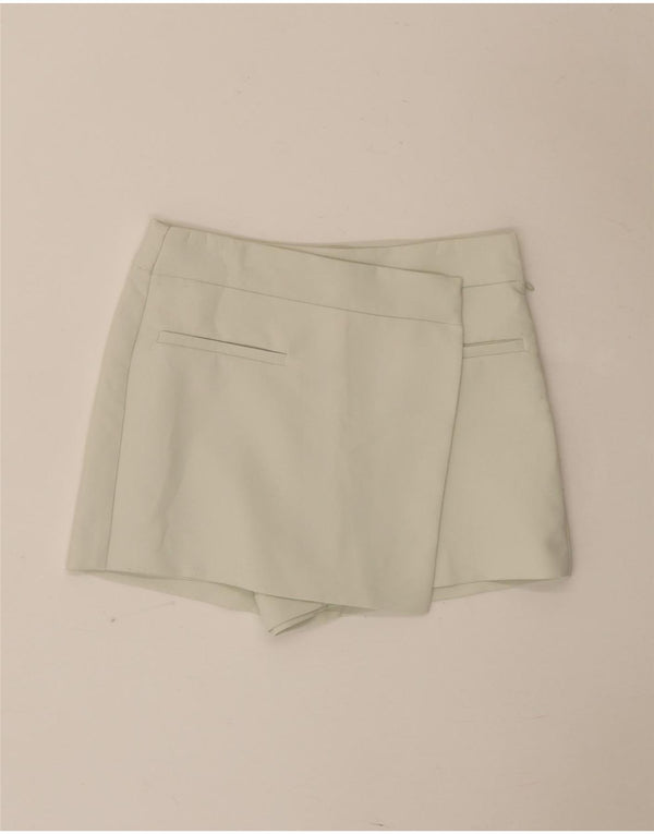 Zara Womens Skort Hot Pants XS W25 Verde Poliéster