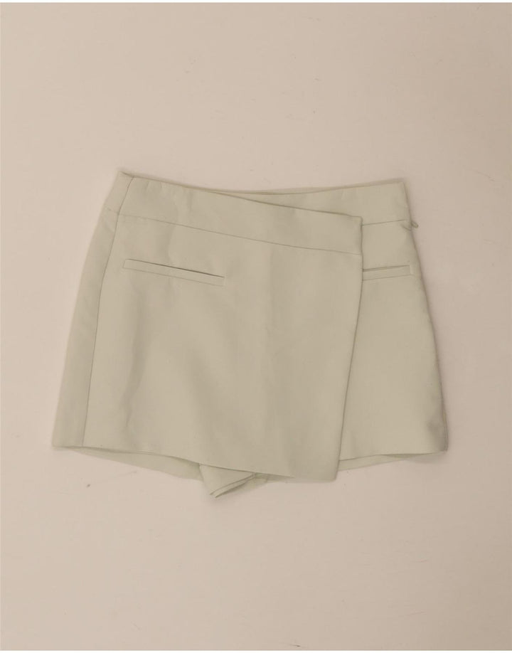 Zara Womens Skort Hot Pants XS W25 Verde Poliéster