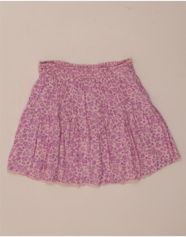 Minissaia feminina Marks & Spencer 13-14 anos W25 viscose floral rosa