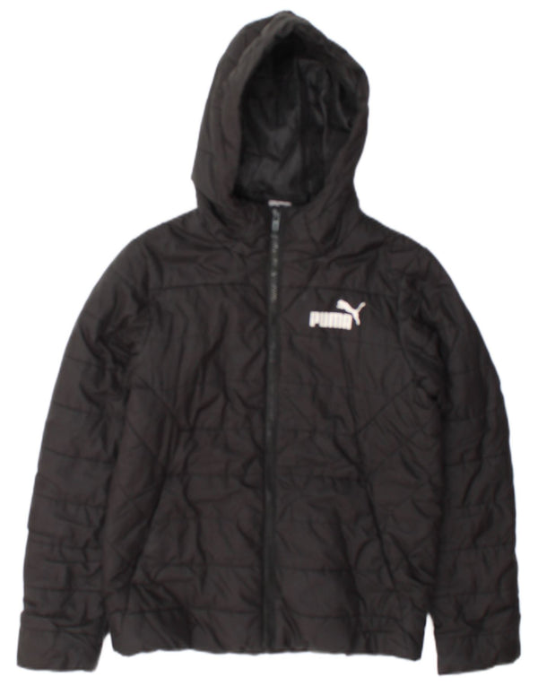 Casaco acolchoado com capuz Puma Boys 11-12 anos preto poliéster