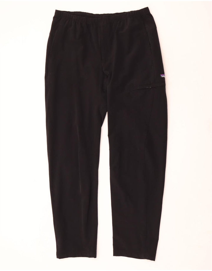Calça cargo reta masculina Patagonia médio W32 L32 nylon preto