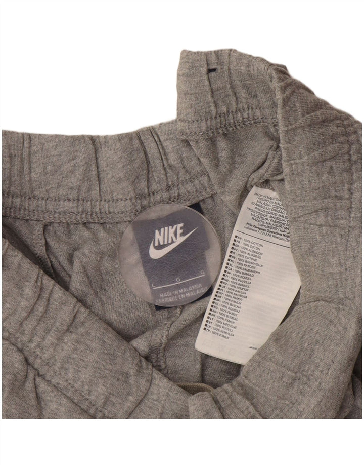 Shorts esportivos masculinos Nike grandes algodão manchado cinza