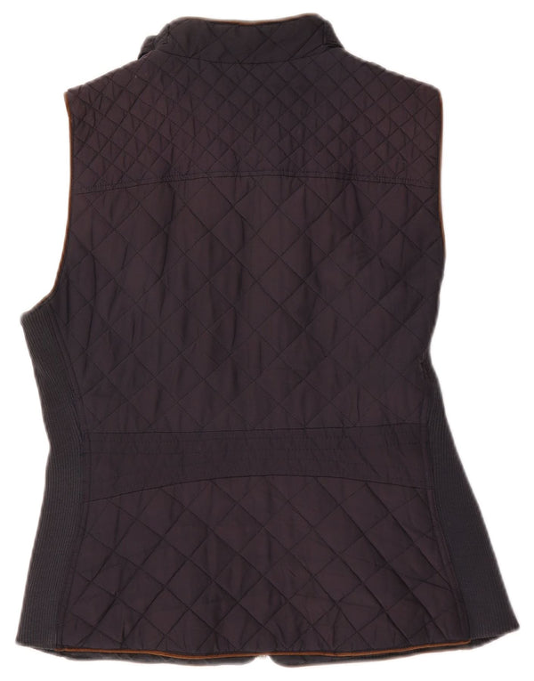 Colete acolchoado feminino Zara UK 14 grande azul marinho