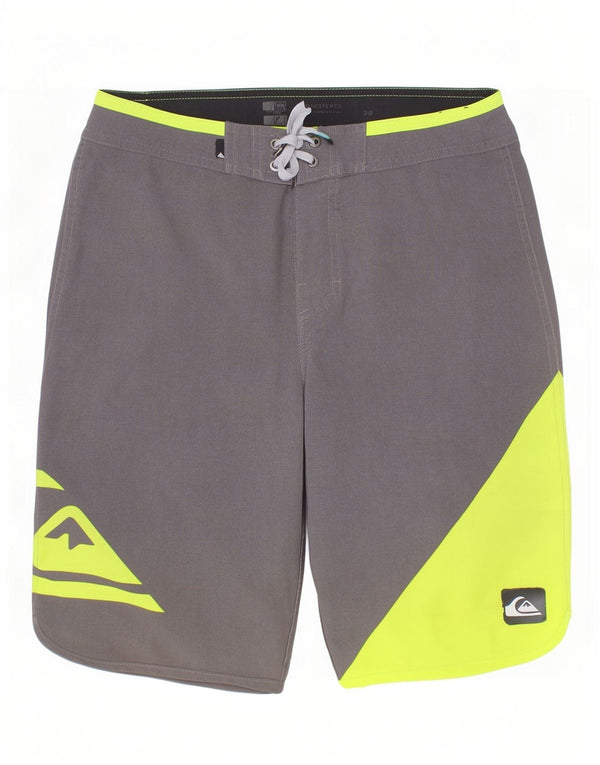 Quiksilver Boys Graphic Swimming Shorts 13-14 Years Grey Colourblock