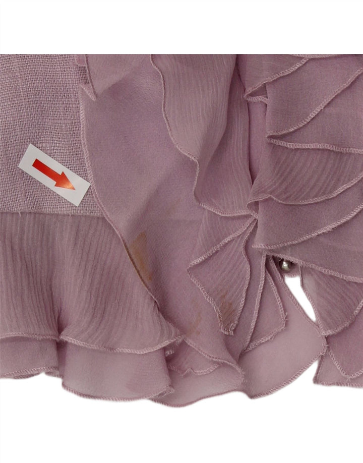 Jaqueta Bolero Feminina Luisa Spagnoli IT 42 Linho Roxo Médio