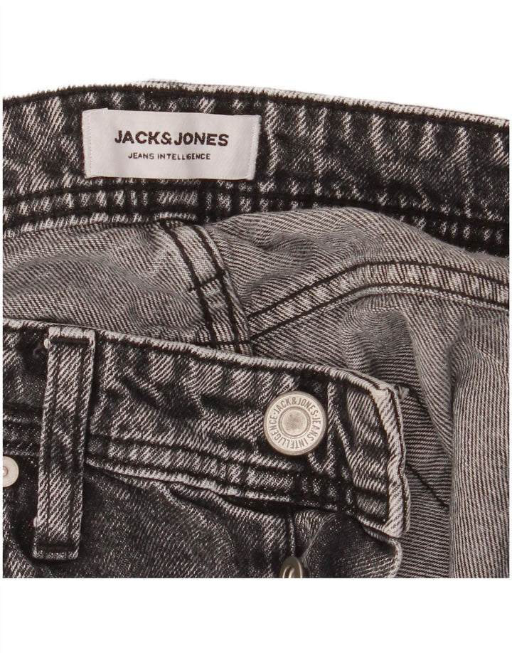 Jack & Jones Masculino Eddie Straight Jeans W29 L34 Algodão Cinza