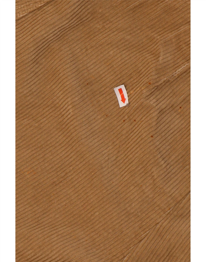 Shorts de veludo feminino Sisley W28 médio marrom algodão