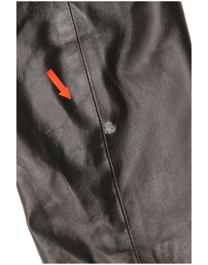 Jaqueta de couro masculina Mitici Anni UK 38 couro preto médio