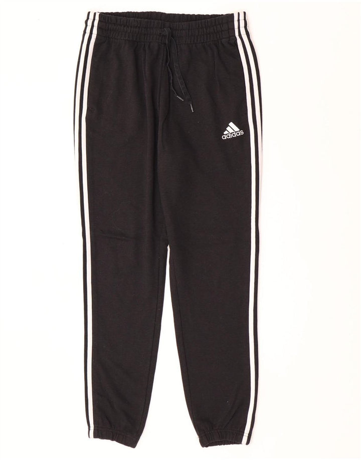 Calças de treino masculinas Adidas Joggers grandes de algodão preto