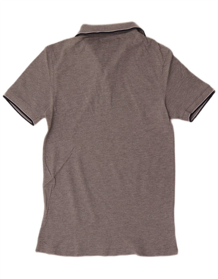 Camisa polo masculina Kappa pequena cinza manchada
