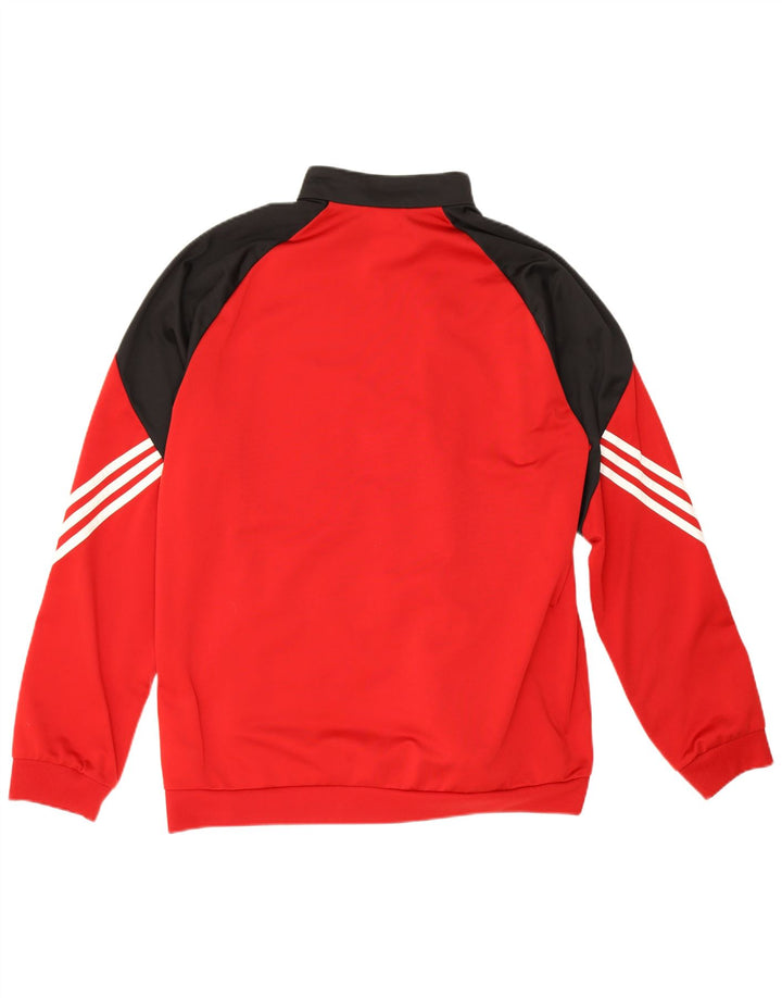 Adidas Mens Tracksuit Top Jacket XL Vermelho Colorblock Poliéster