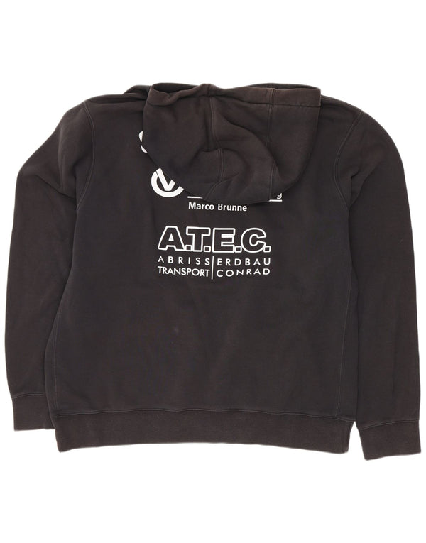 Suéter Nike masculino com capuz gráfico grande de algodão preto